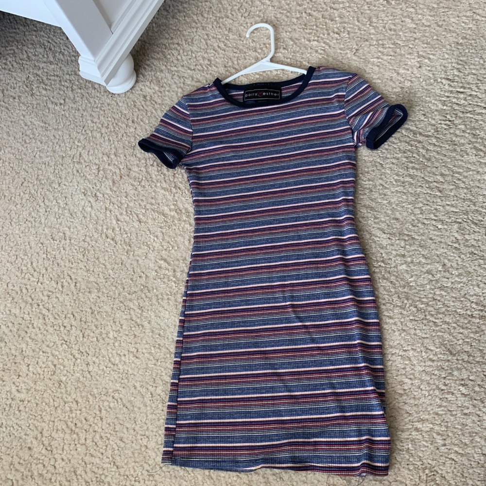 striped bodycon dress